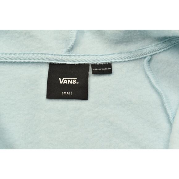 Vans Women's Blue Cropped Full Zip Hoodie Sweatshirt Size Small Jacket Aqua Blue - Picture 7 of 8